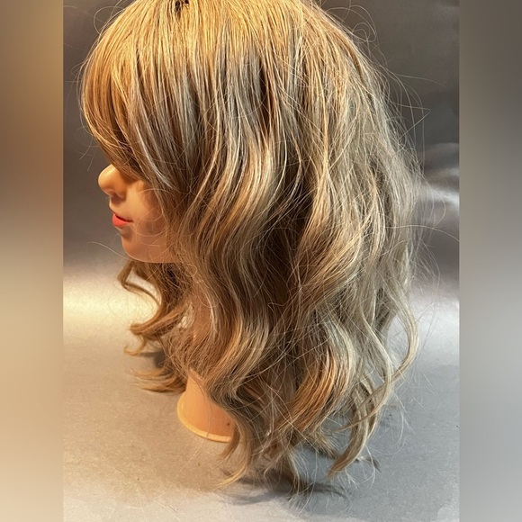 Fashion Blonde Spiral Curl Bang Wig - Picture 3 of 5